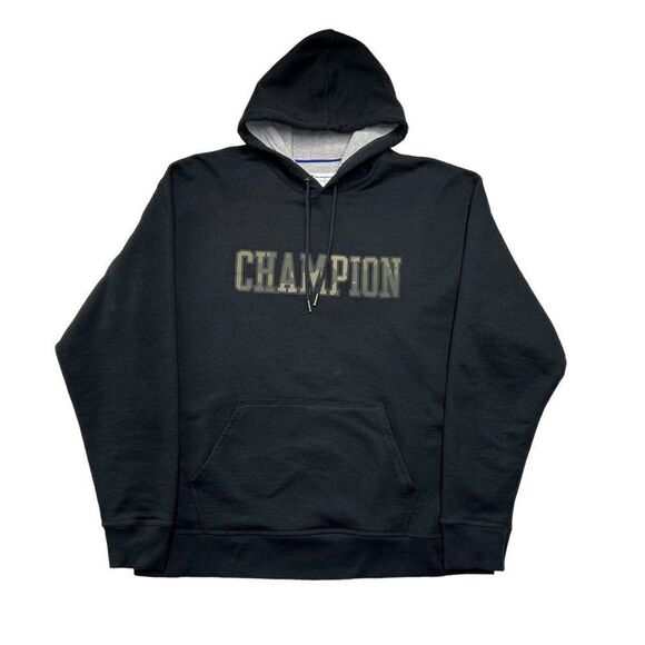 Champion Men's Powerblend Black Camouflage Pullover Hoodie - Picture 1 of 10